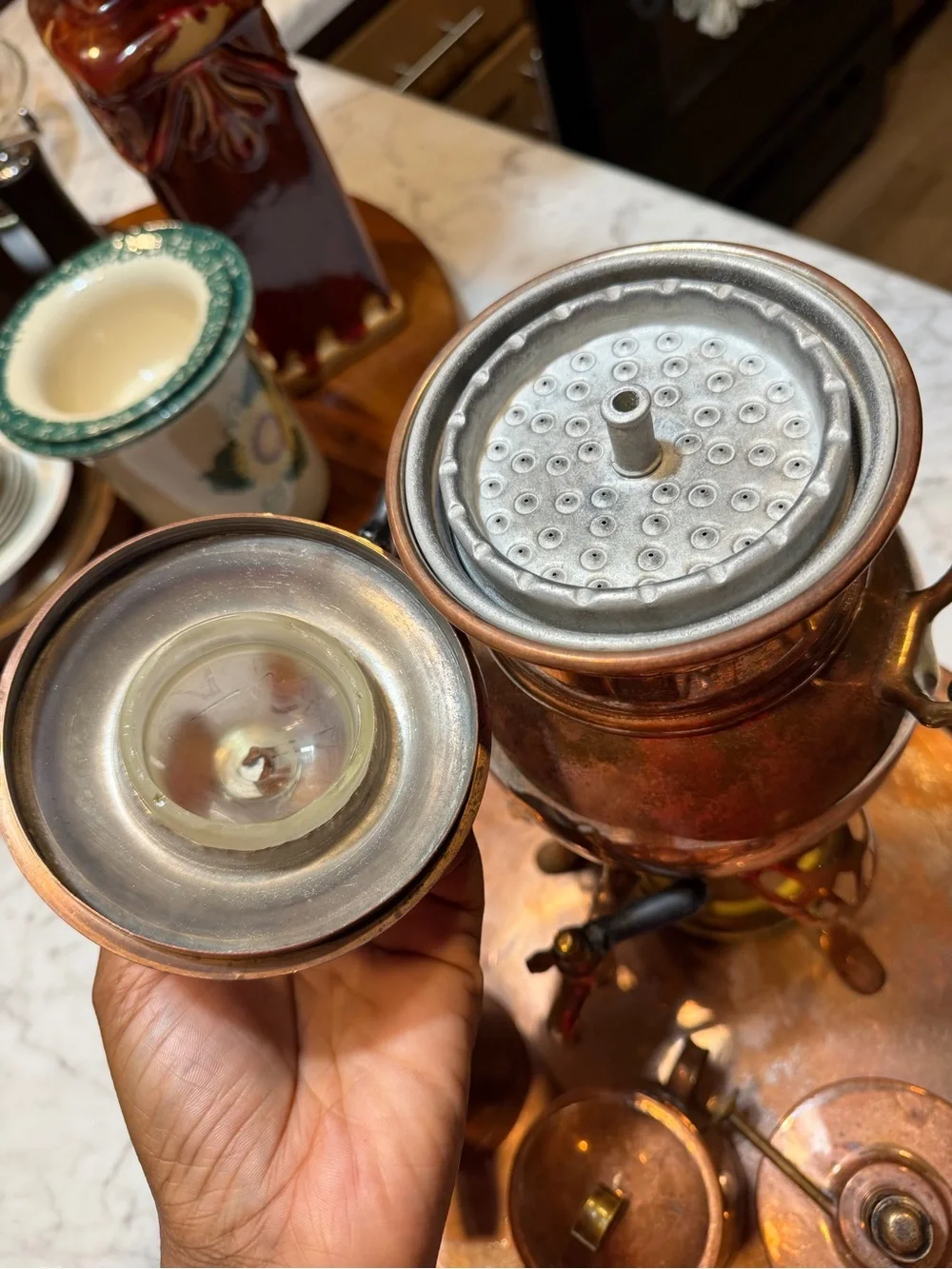 Copper Tea Samovar Set - Copper Finish
